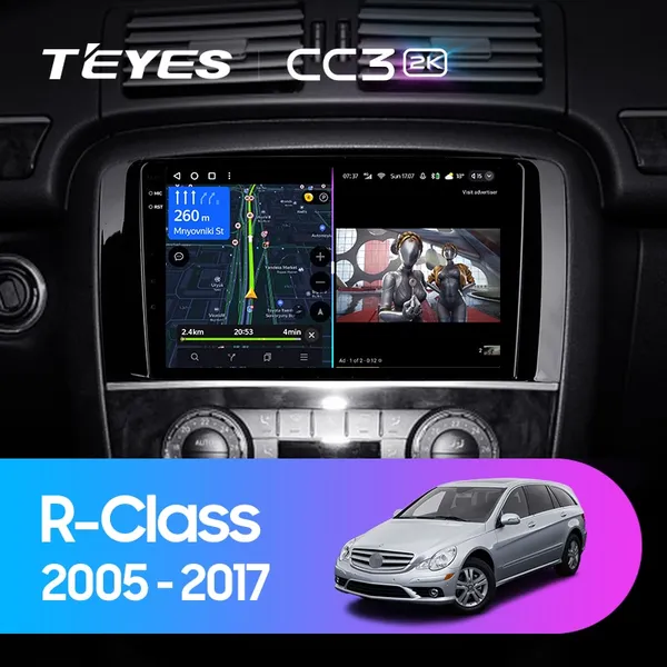 Штатна магнітола Teyes CC3 2k 4+64 Gb Mercedes-Benz R-Class W251 R280 R300 R320 2005-2009