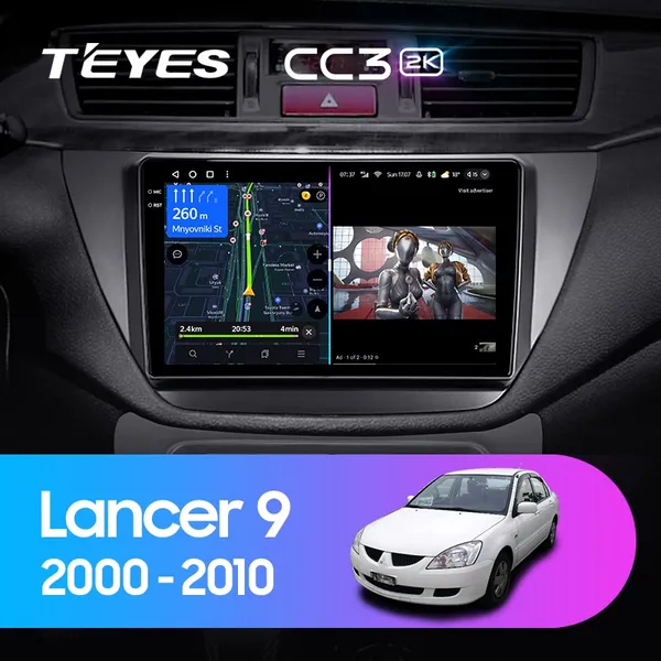 Штатная магнитола Teyes CC3 2k 4+64 Gb Mitsubishi Lancer 9 CS 2000-2010