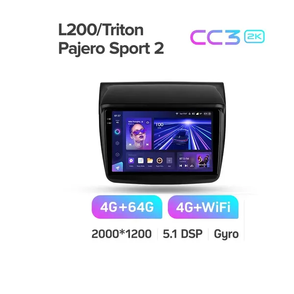 Штатна магнітола Teyes CC3 2k 4+64 Gb Mitsubishi Pajero Sport 2 L200 Triton 2008-2016 (CAN BUS) 4