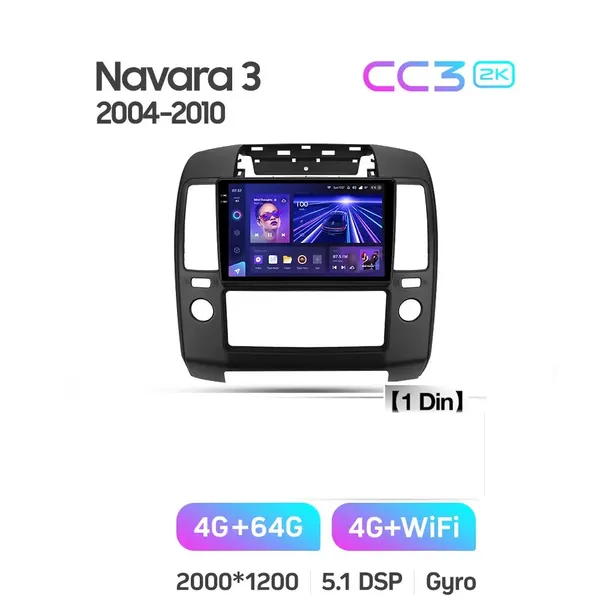 Штатна магнітола Teyes CC3 2k 4+64 Gb Nissan Navara D40 (1 Din) 2004-2010 6