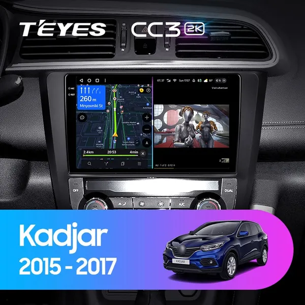 Штатна магнітола Teyes CC3 2k 4+64 Gb Renault Kadjar 2015-2017 (A)