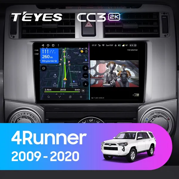Штатна магнітола Teyes CC3 2k 4+64 Gb Toyota 4Runner 5 N280 2009-2020