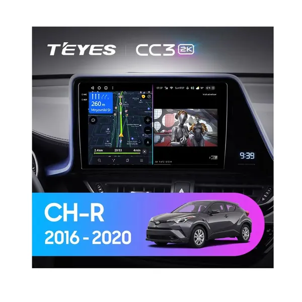 Штатна магнітола Teyes CC3 2k 4+64 Gb Toyota C-HR (1 Din) 2016-2020 (B)