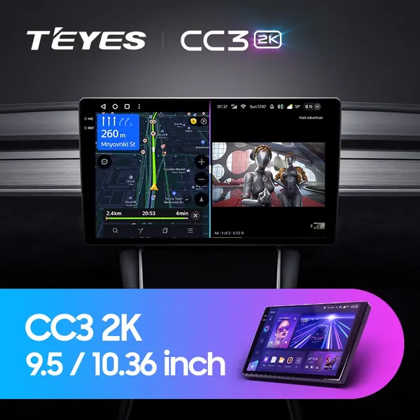 Штатная магнитола Teyes CC3 2k 4+64 Gb Toyota Corolla 11 2017-2018