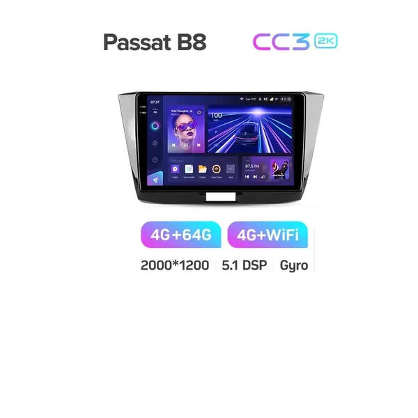 Штатна магнітола Teyes CC3 2k 4+64 Gb Volkswagen Passat B8 2014-2022 10" 6