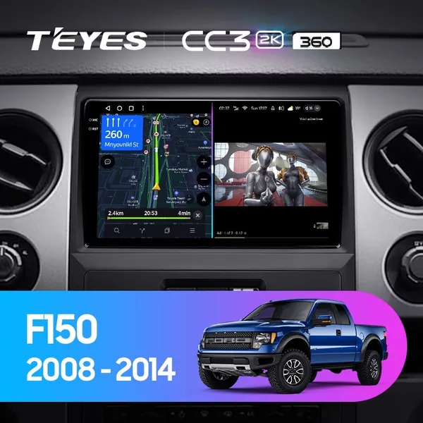 Штатная магнитола Teyes CC3 2k 6+128 Gb 360° Ford F150 P415 Raptor 2008-2014 (A)