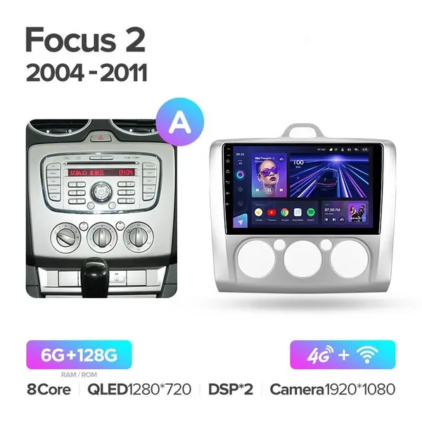 Штатна магнітола Teyes CC3 2k 6+128 Gb 360° Ford Focus 2 (Mk 2) 2004-2011 (A) 8