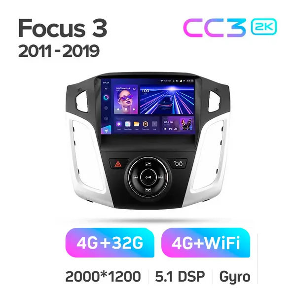 Штатная магнитола Teyes CC3 2k 6+128 Gb 360° Ford Focus 3 Mk 3 2011-2019 5