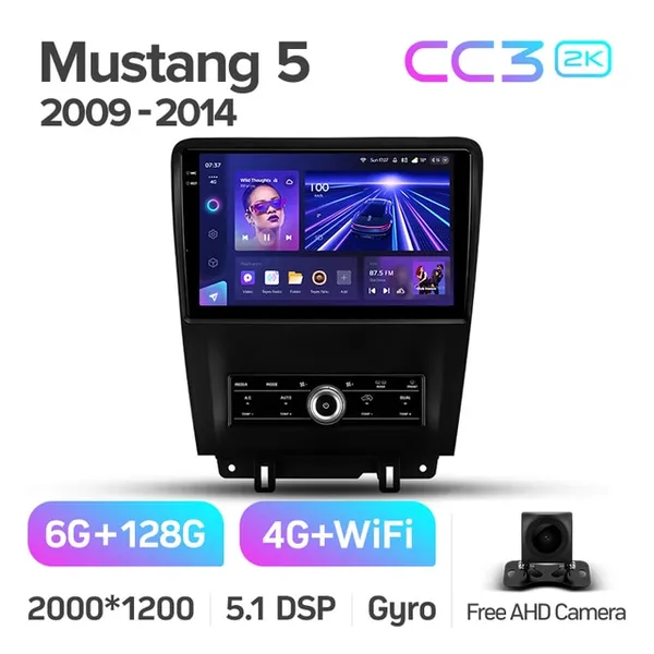 Штатная магнитола Teyes CC3 2k 6+128 Gb 360° Ford Mustang V S-197 2009-2014 2
