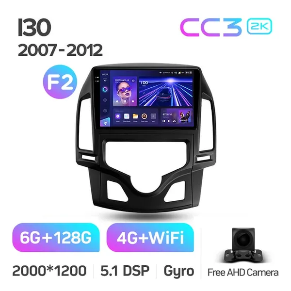 Штатна магнітола Teyes CC3 2k 6+128 Gb 360° Hyundai i30 1 FD 2007-2012 (B) 5