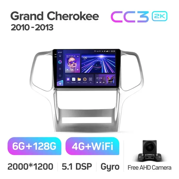 Штатная магнитола Teyes CC3 2k 6+128 Gb 360° Jeep Grand Cherokee WK2 2010-2013 2