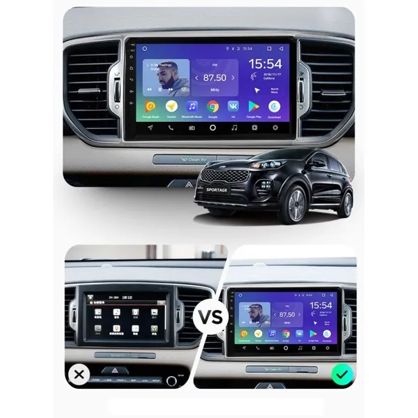 Штатная магнитола Teyes CC3 2k 6+128 Gb 360° Kia Sportage 4 QL 2016-2018 (B) 9" 4