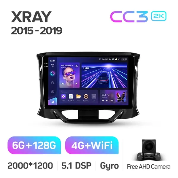 Штатная магнитола Teyes CC3 2k 6+128 Gb 360° LADA Xray 2015-2019 2