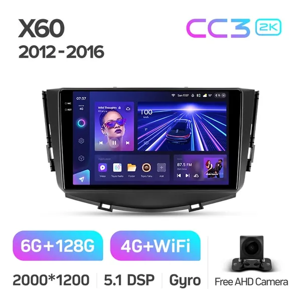 Штатна магнітола Teyes CC3 2k 6+128 Gb 360° Lifan X60 2012-2018 2