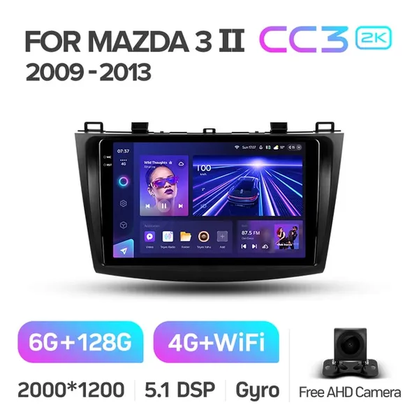 Штатная магнитола Teyes CC3 2k 6+128 Gb 360° Mazda 3 2 2009-2013 2