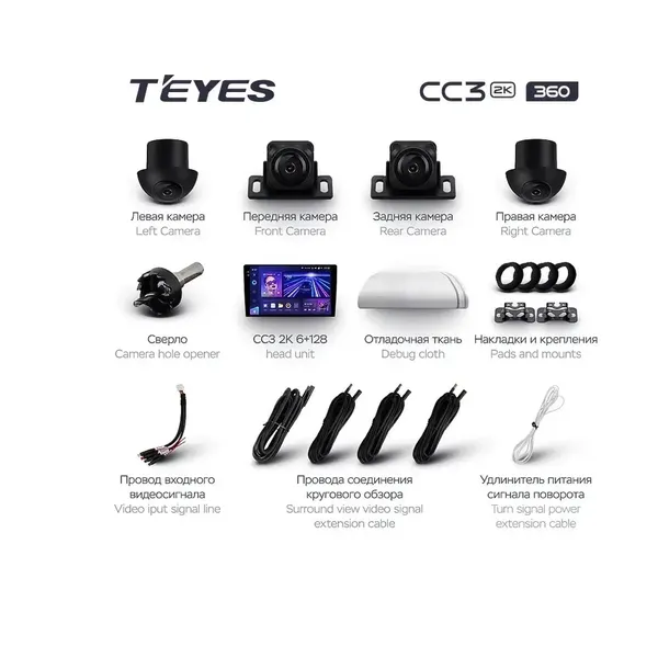 Штатна магнітола Teyes CC3 2k 6+128 Gb 360° Mercedes-Benz C-Class W203 CL203 C209 A209 2004-2011 9