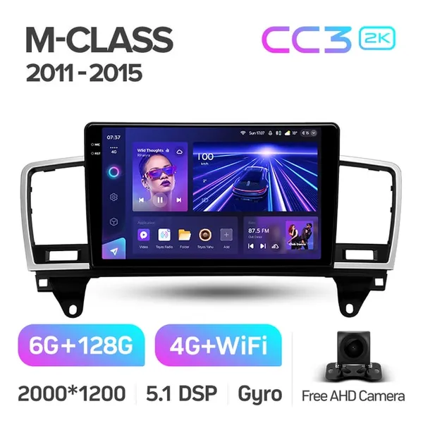 Штатна магнітола Teyes CC3 2k 6+128 Gb 360° Mercedes-Benz M-Class W166 ML 2011-2015 2