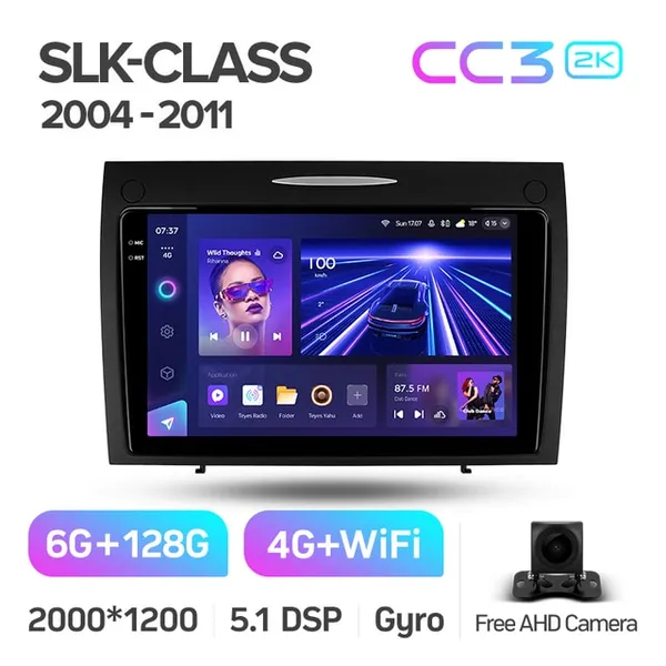 Штатна магнітола Teyes CC3 2k 6+128 Gb 360° Mercedes-Benz SLK-Class R171 2004-2011 2