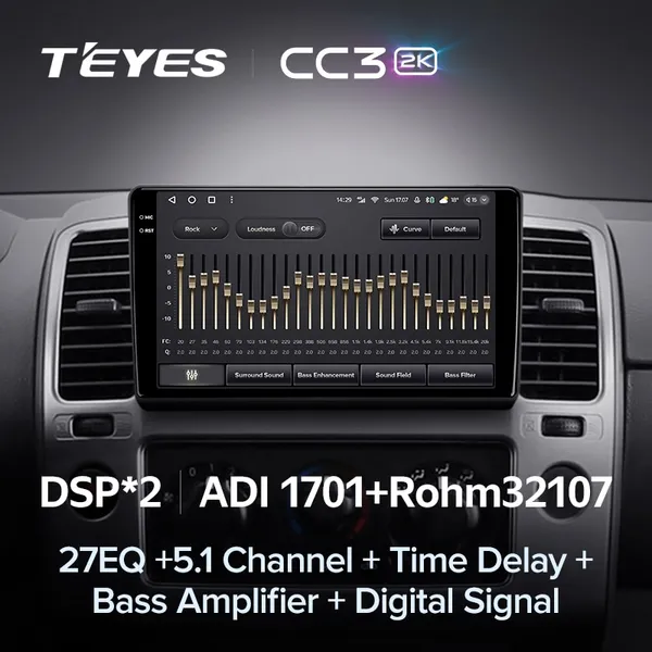 Штатна магнітола Teyes CC3 2k 6+128 Gb 360° Nissan Navara 3 D40 2004-2010 2