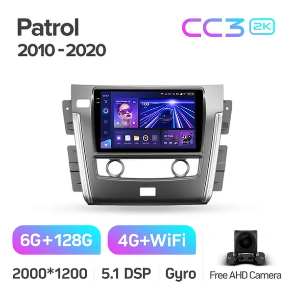 Штатна магнітола Teyes CC3 2k 6+128 Gb 360° Nissan Patrol Y62 2010-2020 10" 2