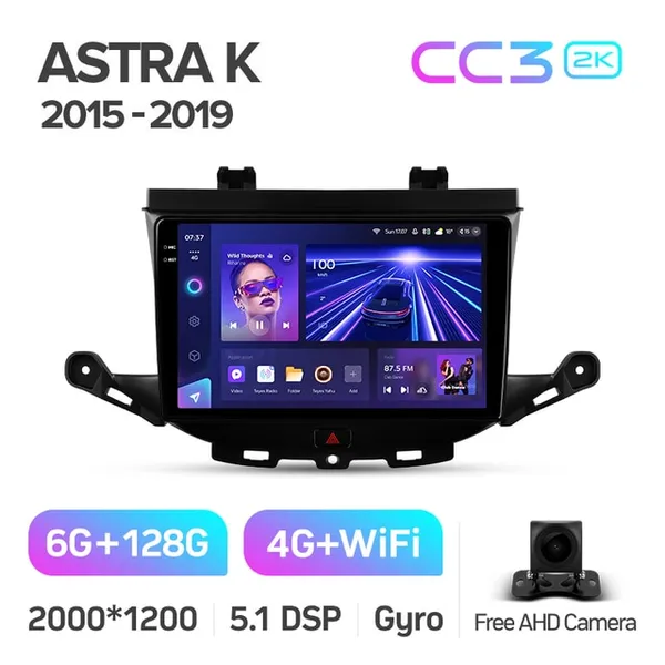 Штатная магнитола Teyes CC3 2k 6+128 Gb 360° Opel Astra K 2015-2019 2