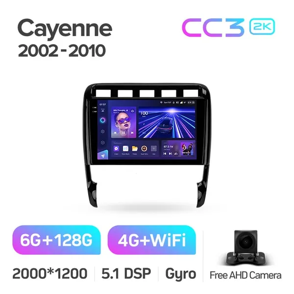 Штатная магнитола Teyes CC3 2k 6+128 Gb 360° Porsche Cayenne 1 9PA 2002-2010 2