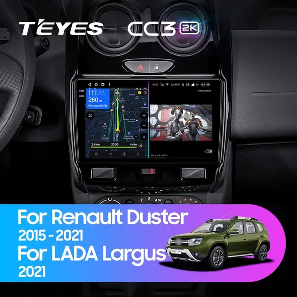 Штатна магнітола Teyes CC3 2k 6+128 Gb 360° Renault Duster 2015-2020
