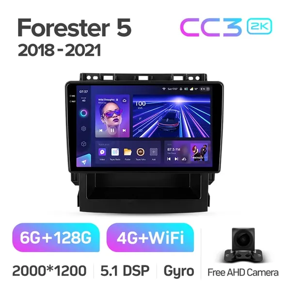 Штатна магнітола Teyes CC3 2k 6+128 Gb 360° Subaru Forester 5 2018-2021 2