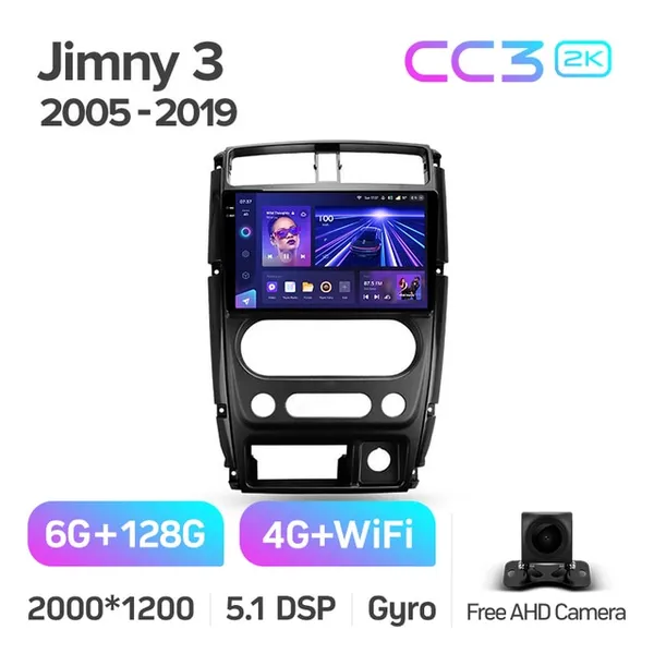 Штатна магнітола Teyes CC3 2k 6+128 Gb 360° Suzuki Jimny 3 2005-2019 2