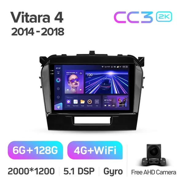 Штатная магнитола Teyes CC3 2k 6+128 Gb 360° Suzuki Vitara 4 2014-2018 2