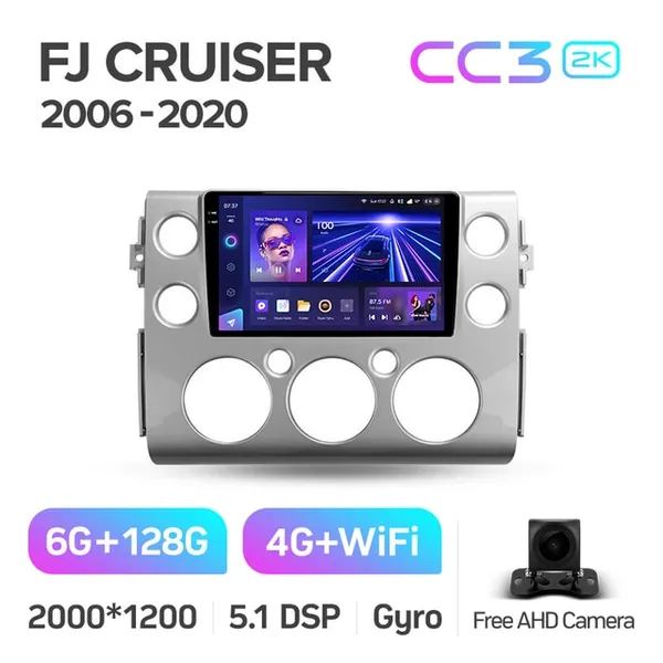 Штатна магнітола Teyes CC3 2k 6+128 Gb 360° Toyota FJ Cruiser J15 2006-2020 (A) 2