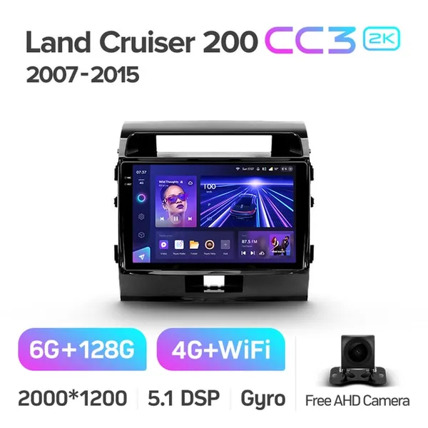 Штатна магнітола Teyes CC3 2k 6+128 Gb 360° Toyota Land Cruiser 11 200 2015-2020 2