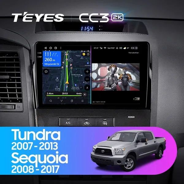 Штатная магнитола Teyes CC3 2k 6+128 Gb 360° Toyota Tundra XK50 2007-2013, Sequoia XK60 2008-2017