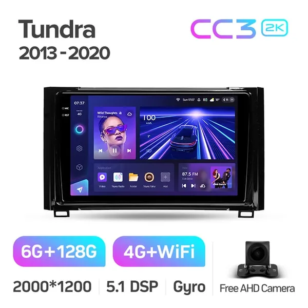 Штатна магнітола Teyes CC3 2k 6+128 Gb 360° Toyota Tundra XK50 2013-2020 2