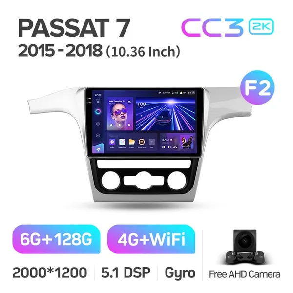 Штатная магнитола Teyes CC3 2k 6+128 Gb 360° Volkswagen Passat 7 B7 NMS 2015-2018 (F1) 2