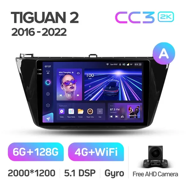 Штатная магнитола Teyes CC3 2k 6+128 Gb 360° Volkswagen Tiguan 2 Mk 2016-2022 (A) 2