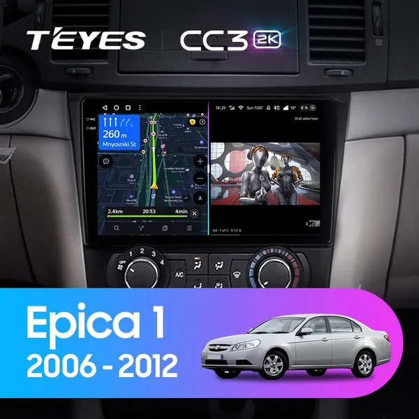 Штатная магнитола Teyes CC3 2k 6+128 Gb Chevrolet Epica 1 2006-2012