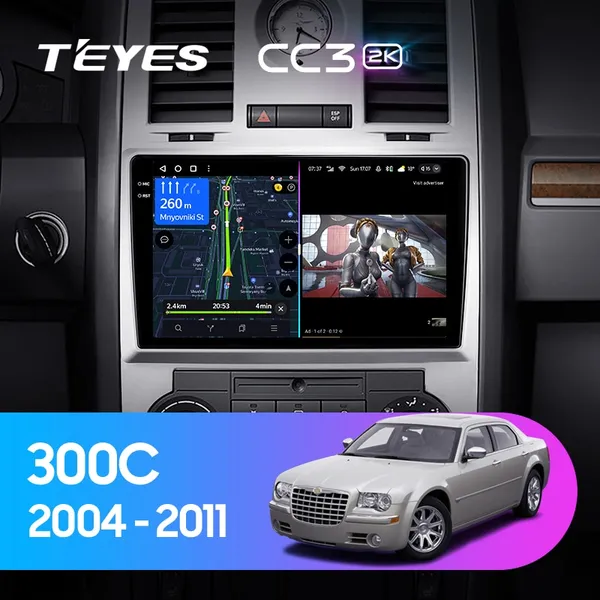 Штатная магнитола Teyes CC3 2k 6+128 Gb Chrysler 300C 1 2004-2011