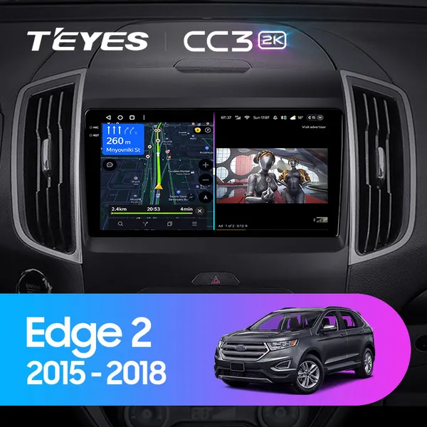 Штатна магнітола Teyes CC3 2k 6+128 Gb Ford Edge 2 2015-2018 (F1)