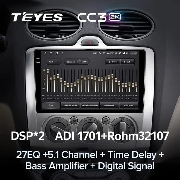 Штатня магнитола Teyes CC3 2k 6+128 Gb Ford Focus 2 (Mk 2) 2004-2011 (A) 2