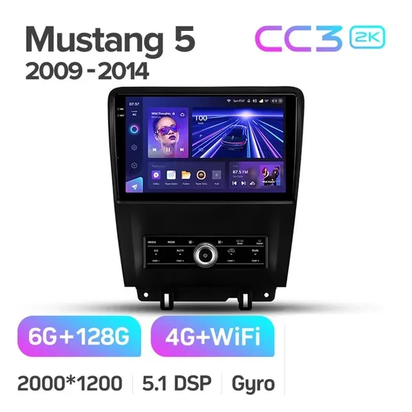 Штатна магнітола Teyes CC3 2k 6+128 Gb Ford Mustang V S-197 2009-2014 10" 2