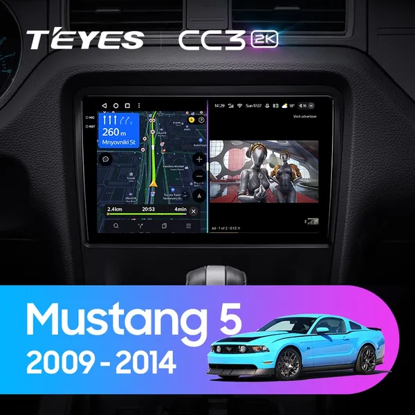 Штатна магнітола Teyes CC3 2k 6+128 Gb Ford Mustang V S-197 2009-2014 10"