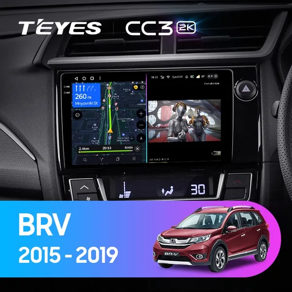 Штатная магнитола Teyes CC3 2k 6+128 Gb Honda BR-V 2015-2019