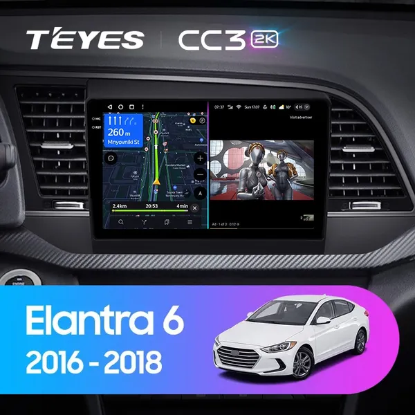 Штатна магнітола Teyes CC3 2k 6+128 Gb Hyundai Elantra 6 2015-2018 (A)