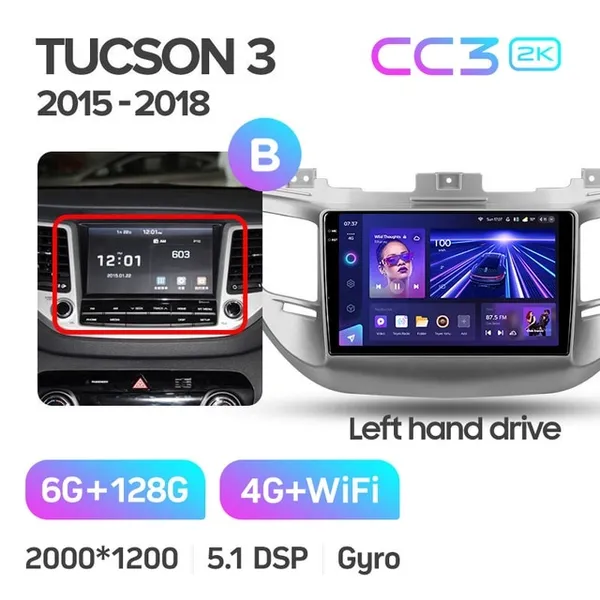Штатна магнітола Teyes CC3 2k 6+128 Gb Hyundai Tucson 3 2015-2018 (B) 6