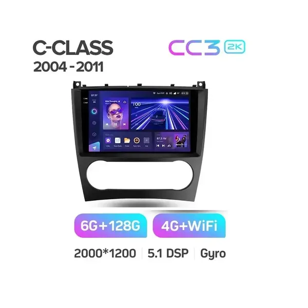 Штатная магнитола Teyes CC3 2k 6+128 Gb Mercedes-Benz C-Class W203 CL203 C209 A209 2004-2011 7