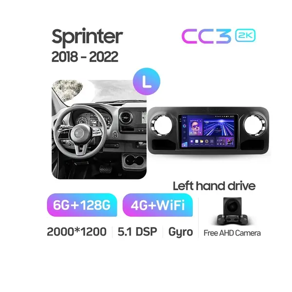 Штатная магнитола Teyes CC3 2k 6+128 Gb Mercedes-Benz Sprinter 2018-2022 7