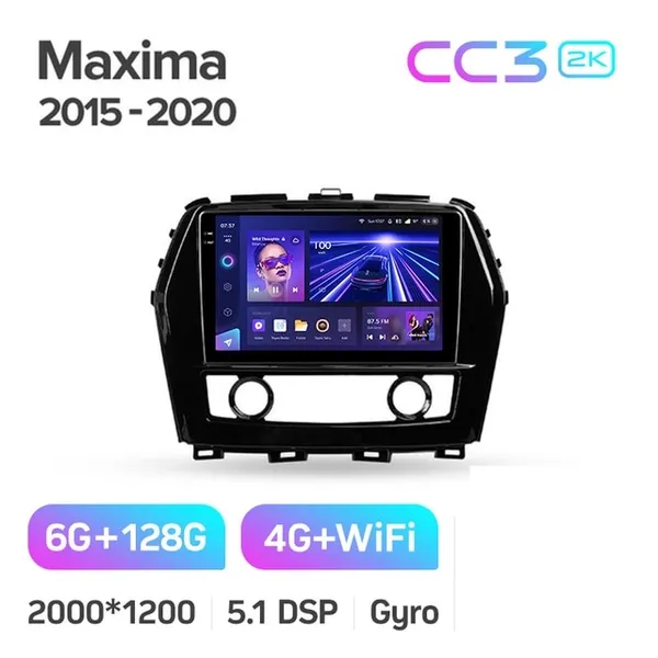 Штатна магнітола Teyes CC3 2k 6+128 Gb Nissan Maxima A36 2015-2020 10" 2