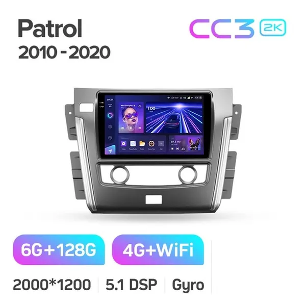 Штатна магнітола Teyes CC3 2k 6+128 Gb Nissan Patrol Y62 2010-2020 9" 2
