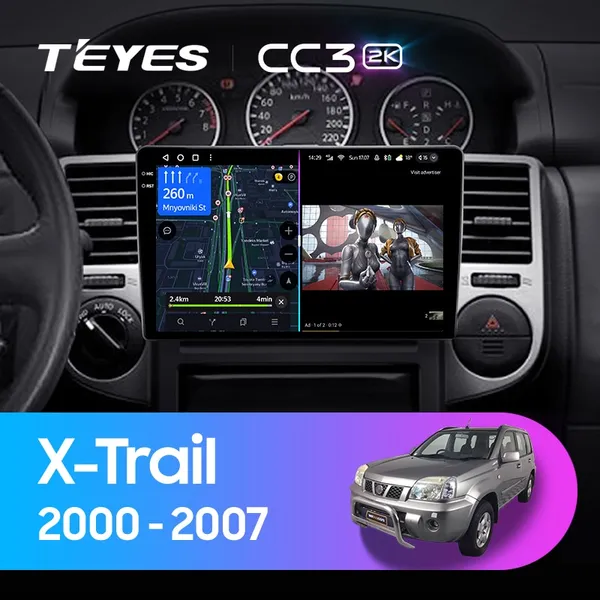 Штатна магнітола Teyes CC3 2k 6+128 Gb Nissan X-Trail 1 T30 2000-2007